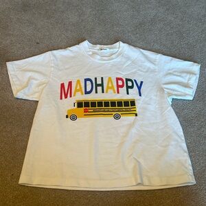 ‼️Limited Time Sale‼️Madhappy White and Red Short Sleeve Tee with Graphic Design